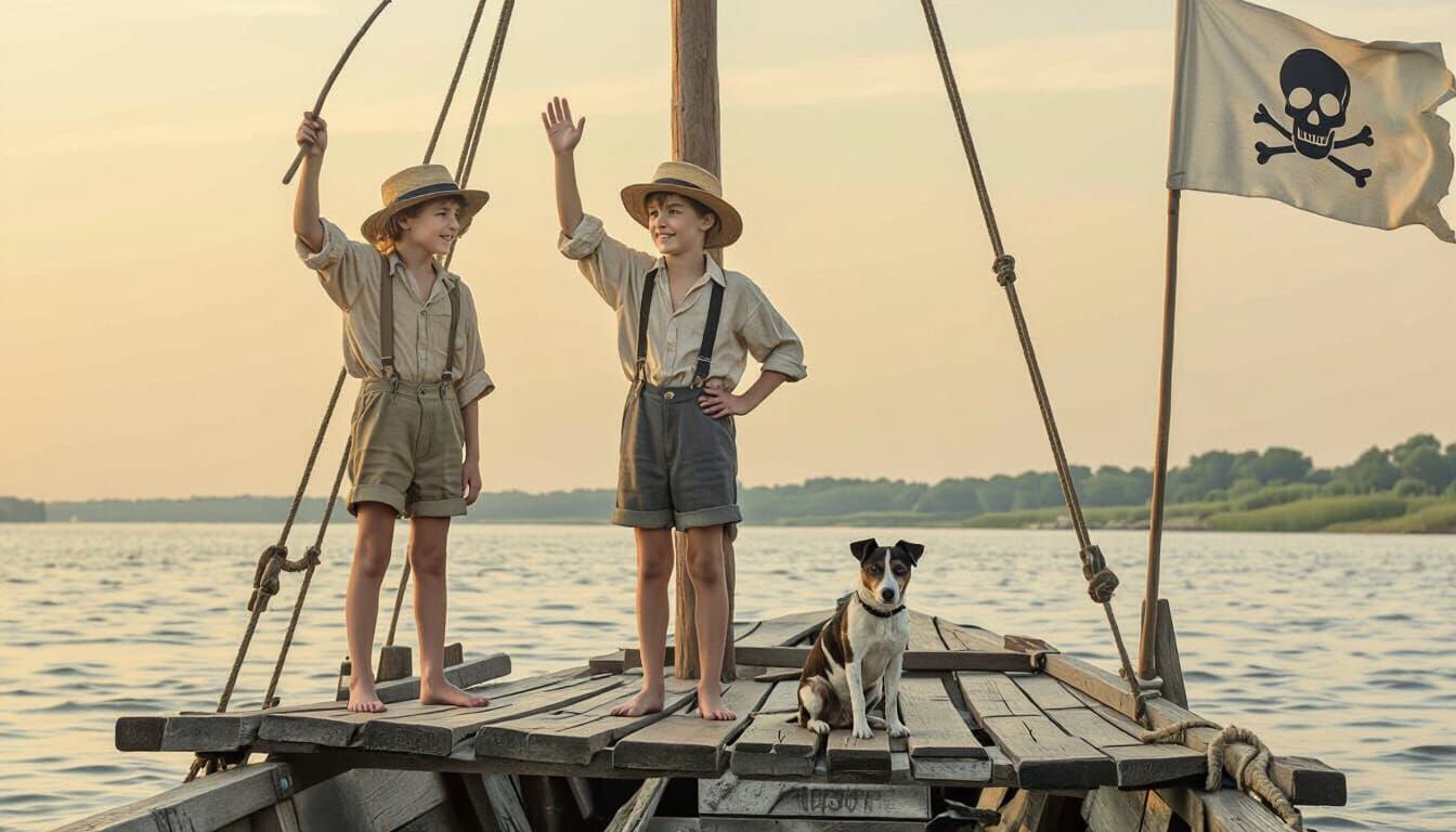 Tom Sawyer and Huck Finn's Pirate Adventure