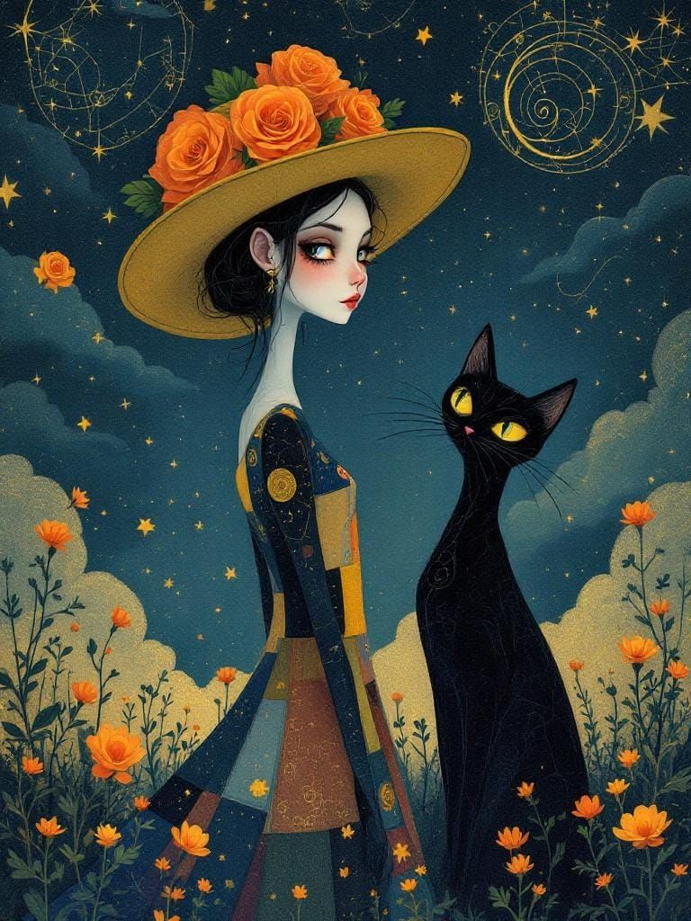 Dreamscape Portrait in Soft Surreal Gothic Style