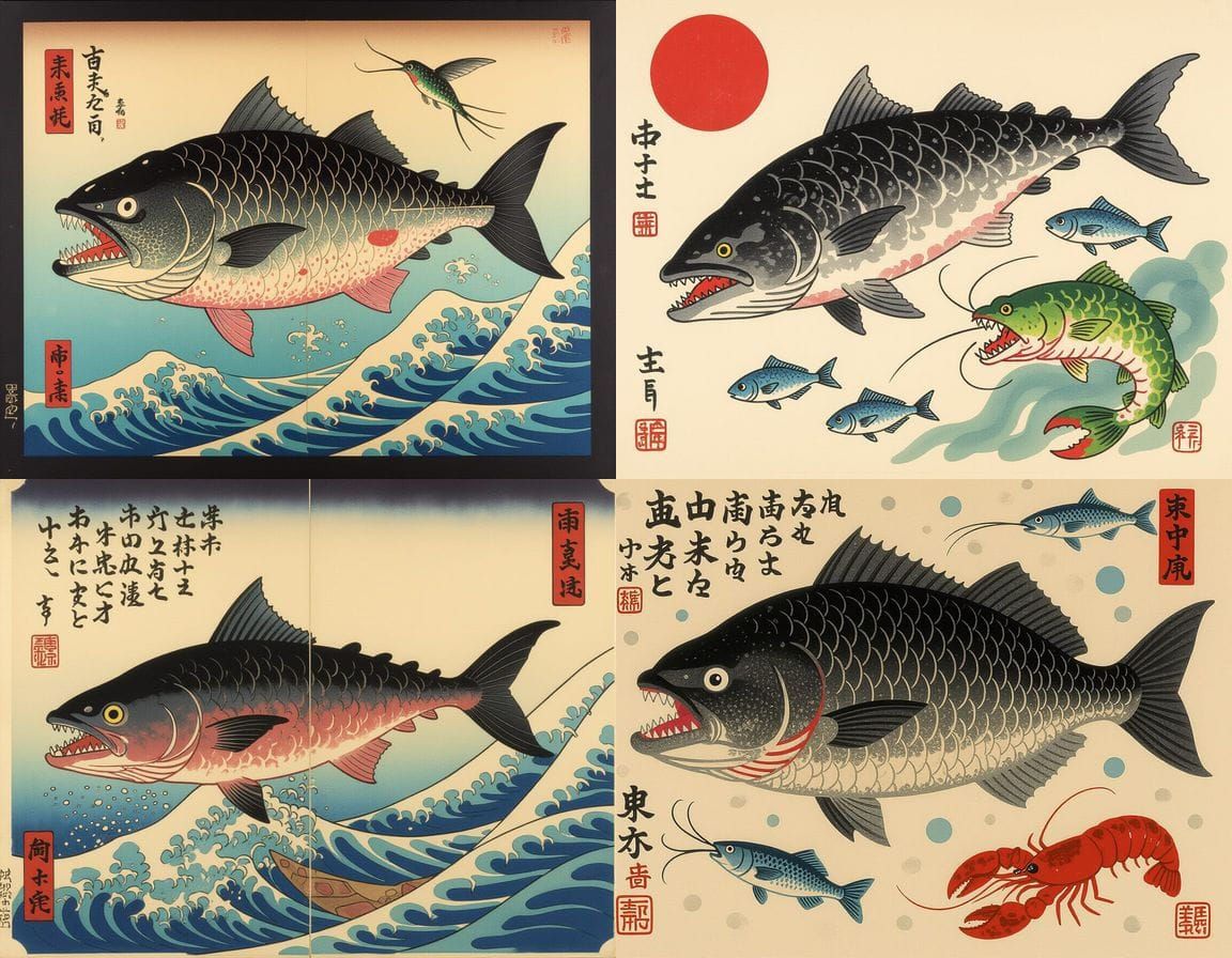 Horrific Tokyo Mutant Creature in Surreal Japanese Art