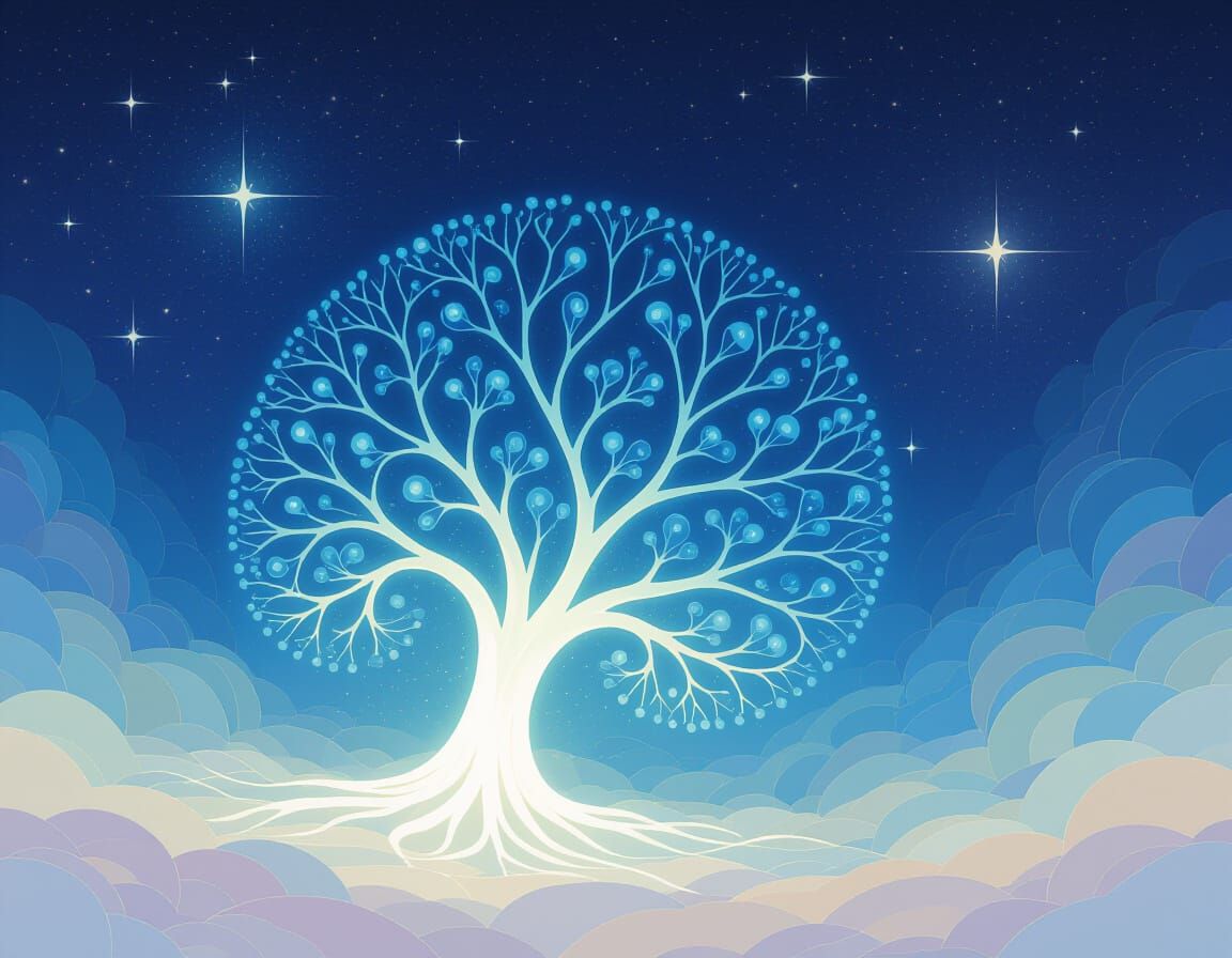 Bioluminescent Dendrite in Cosmic Abyss