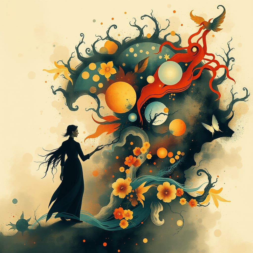 Ethereal Masterpiece of Wild Abstract Spiritual Art