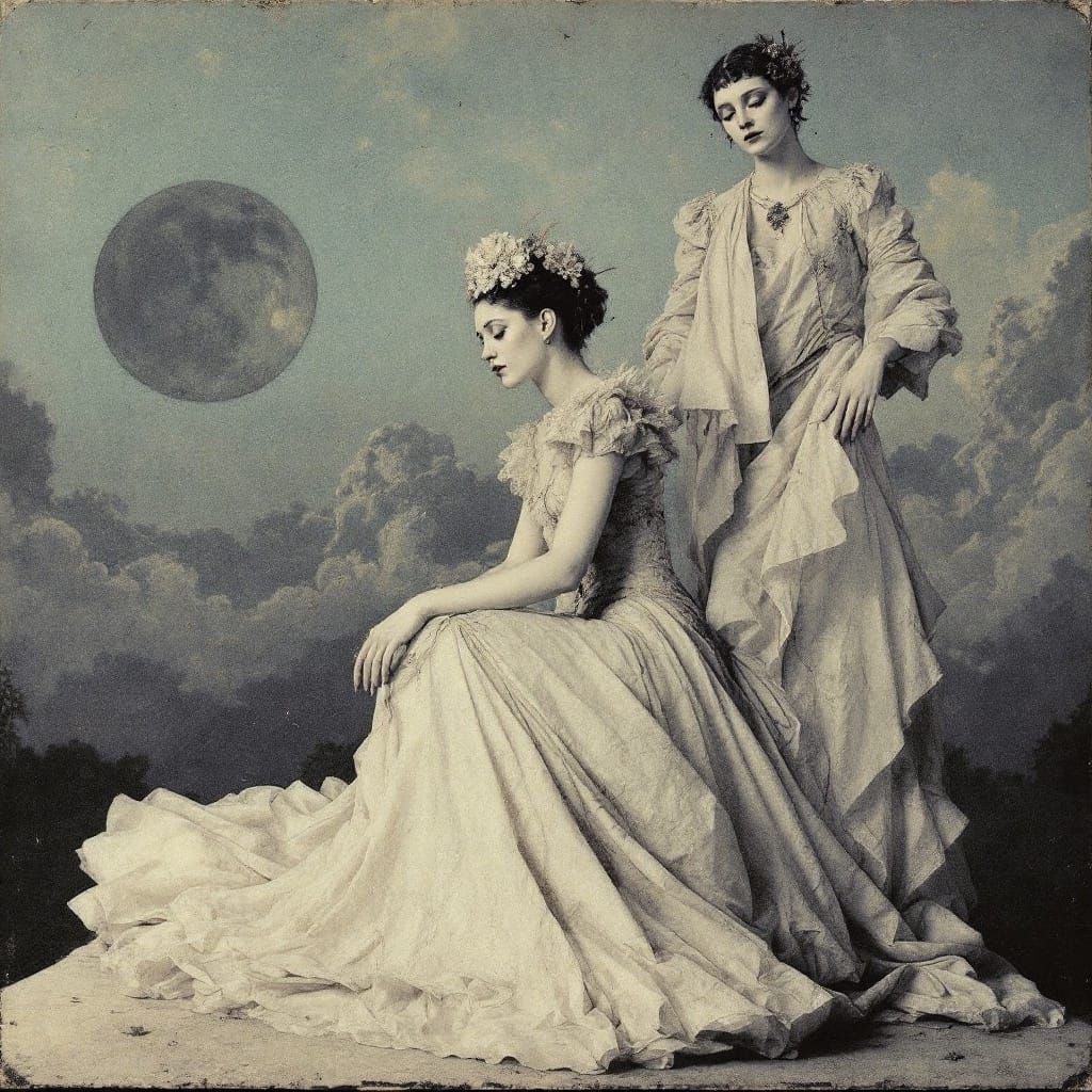 Celestial Water Goddess in Dark Cosmic Splendor