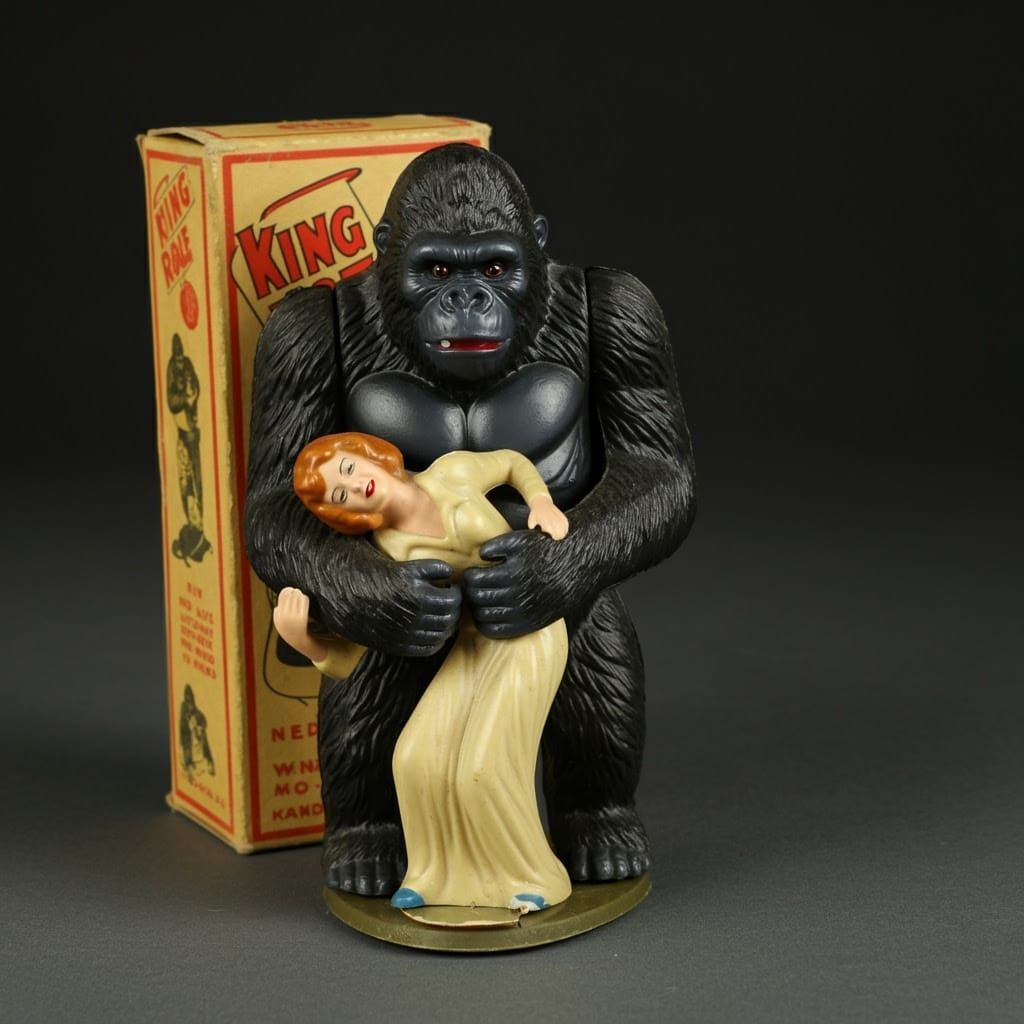 Vintage King Kong and Fay Wray action figure