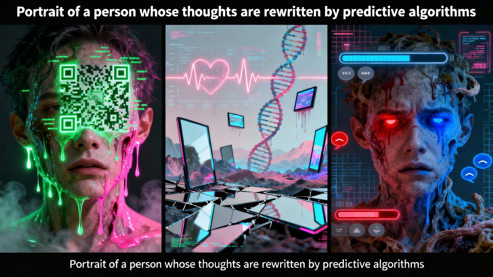 Algorithmic Influence on Identity: A Triptych