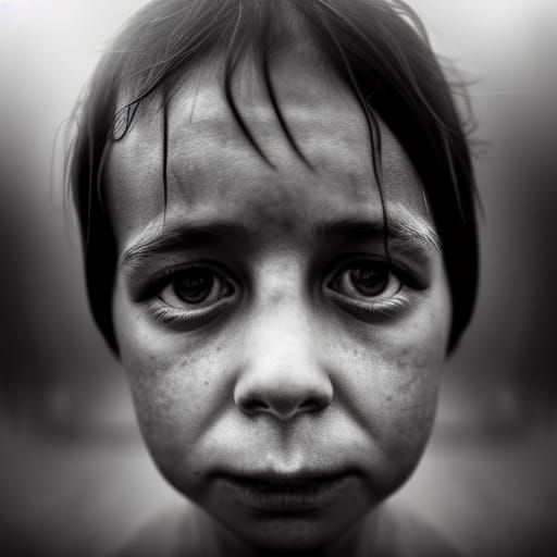 Determined Portrait in Photographic Style