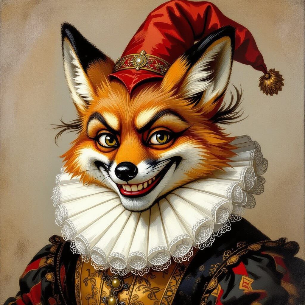 Puck in Elizabethan Attire, Renaissance Portrait