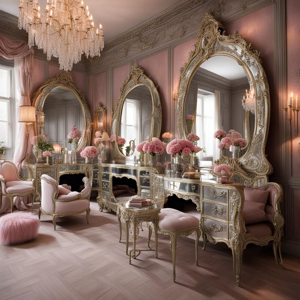 Fantasy Boudoir with French Mirrors