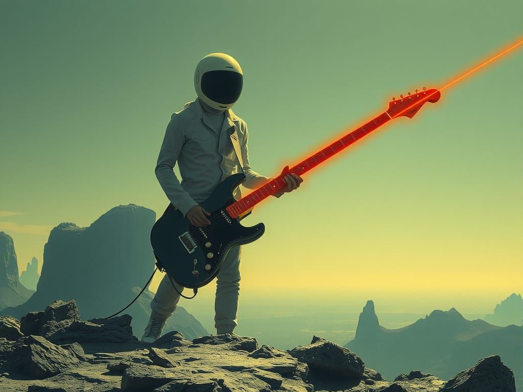 Gotta Solar Powered Laser Beam Guitar....