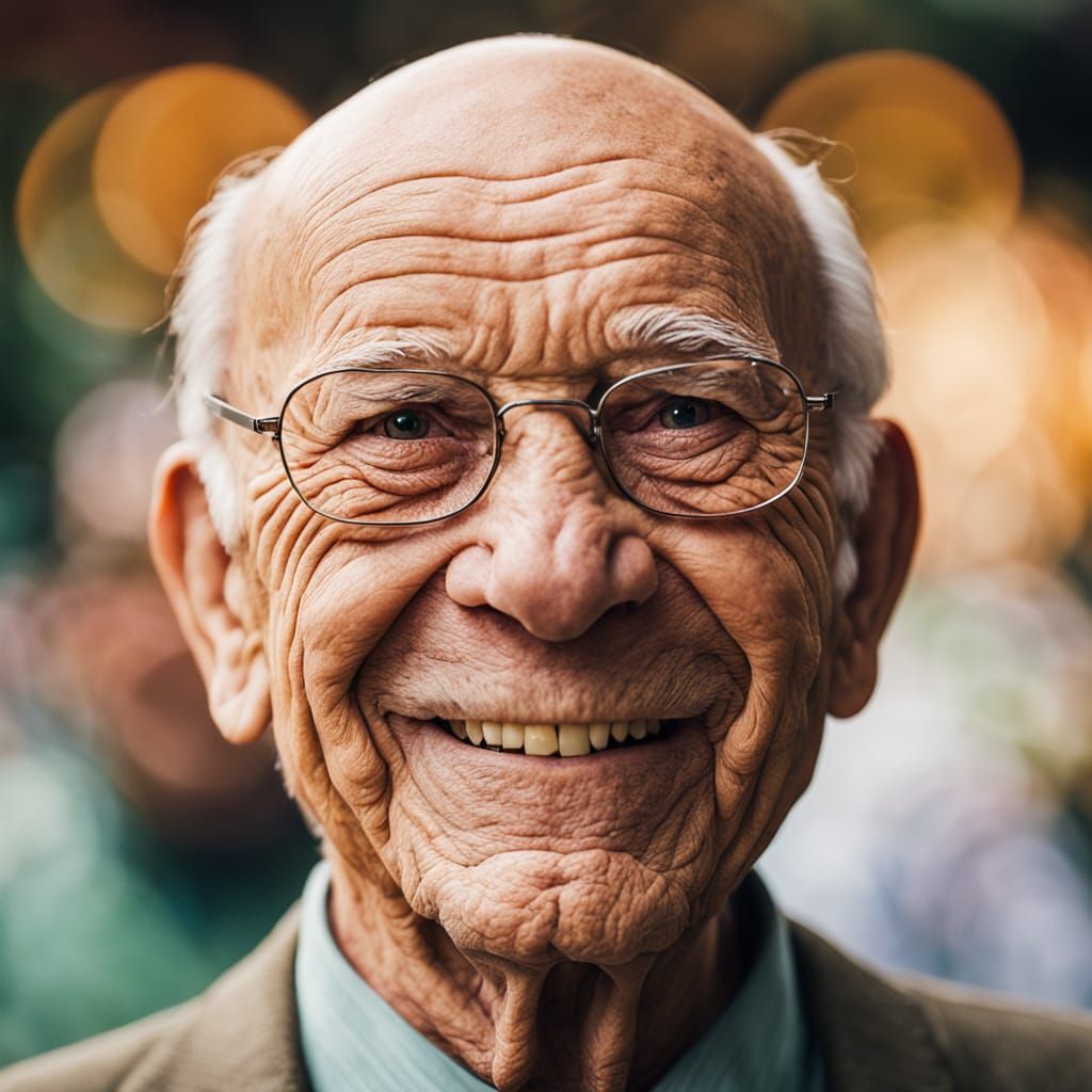 Detailed Portrait of Mr. Magoo with Film Grain