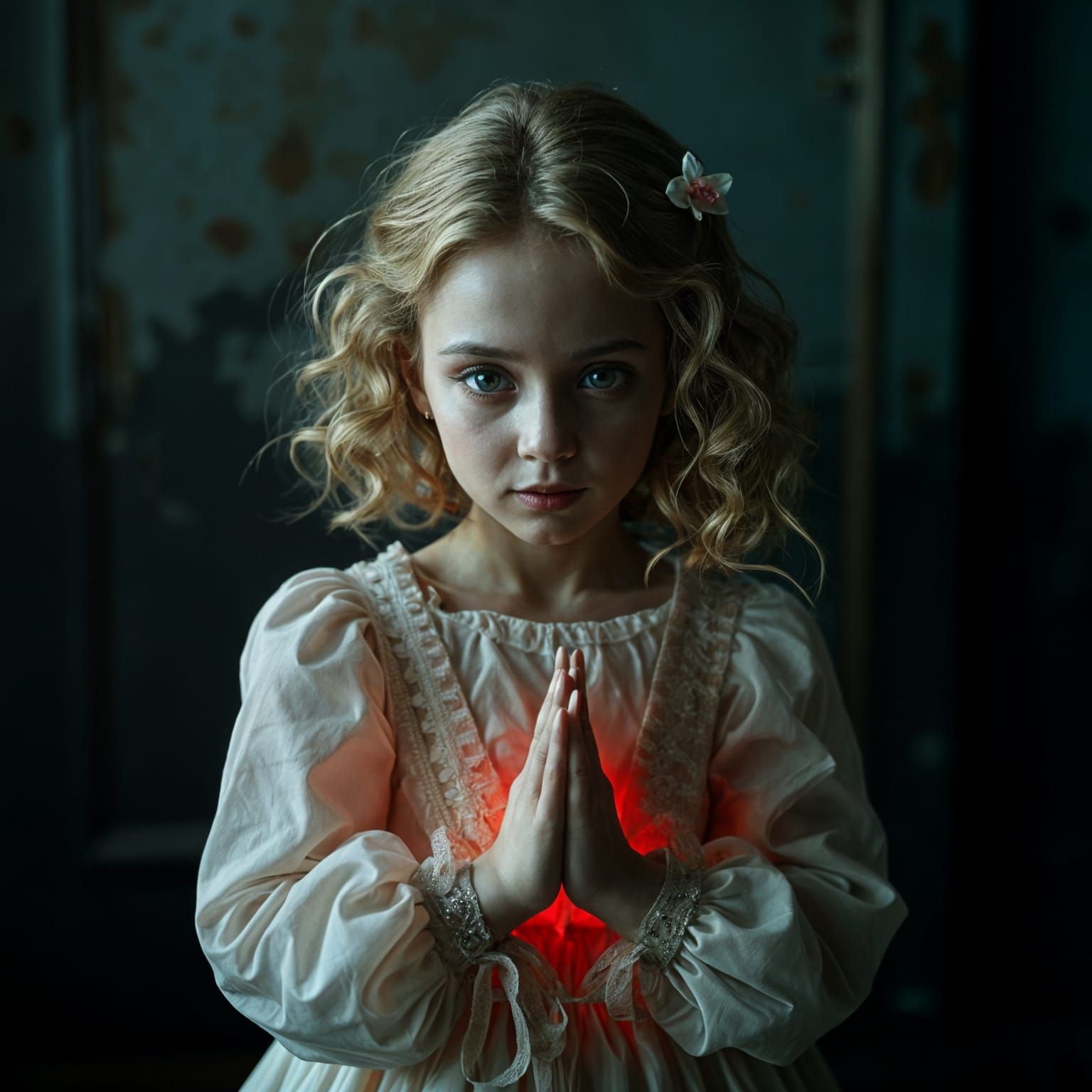 Ethereal Victorian Doll in Vintage Gown