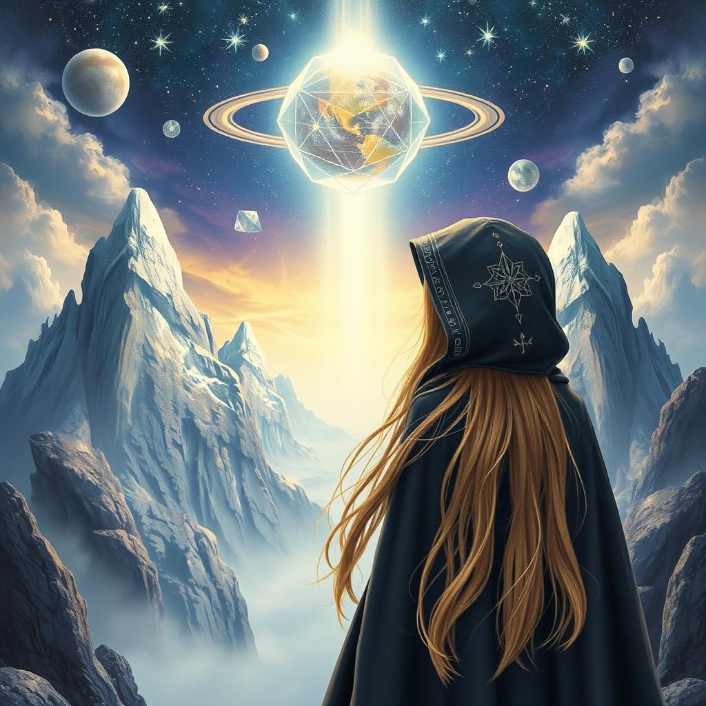 Ethereal Mage with Octohedron Portal in Astral Realm