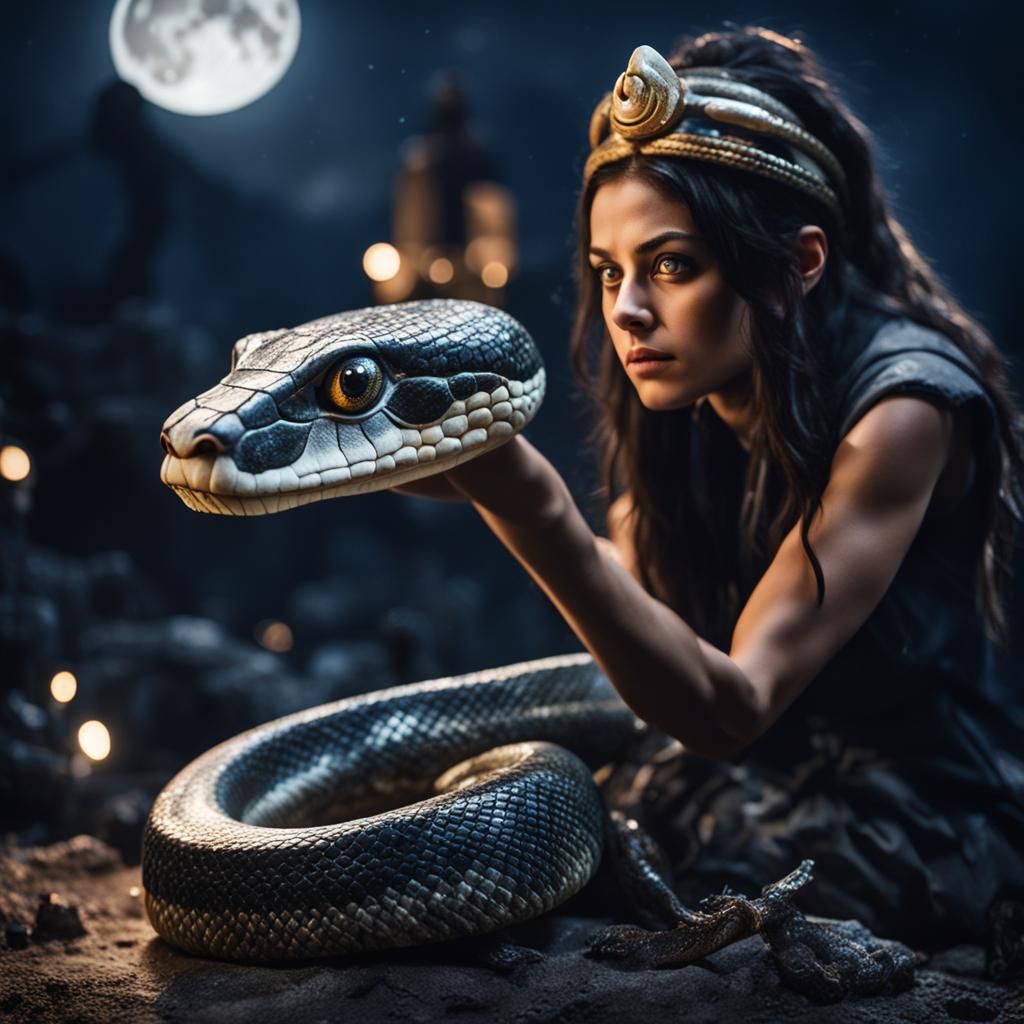 Mythical Medusa Mila Kunis in Marble Sanctuary