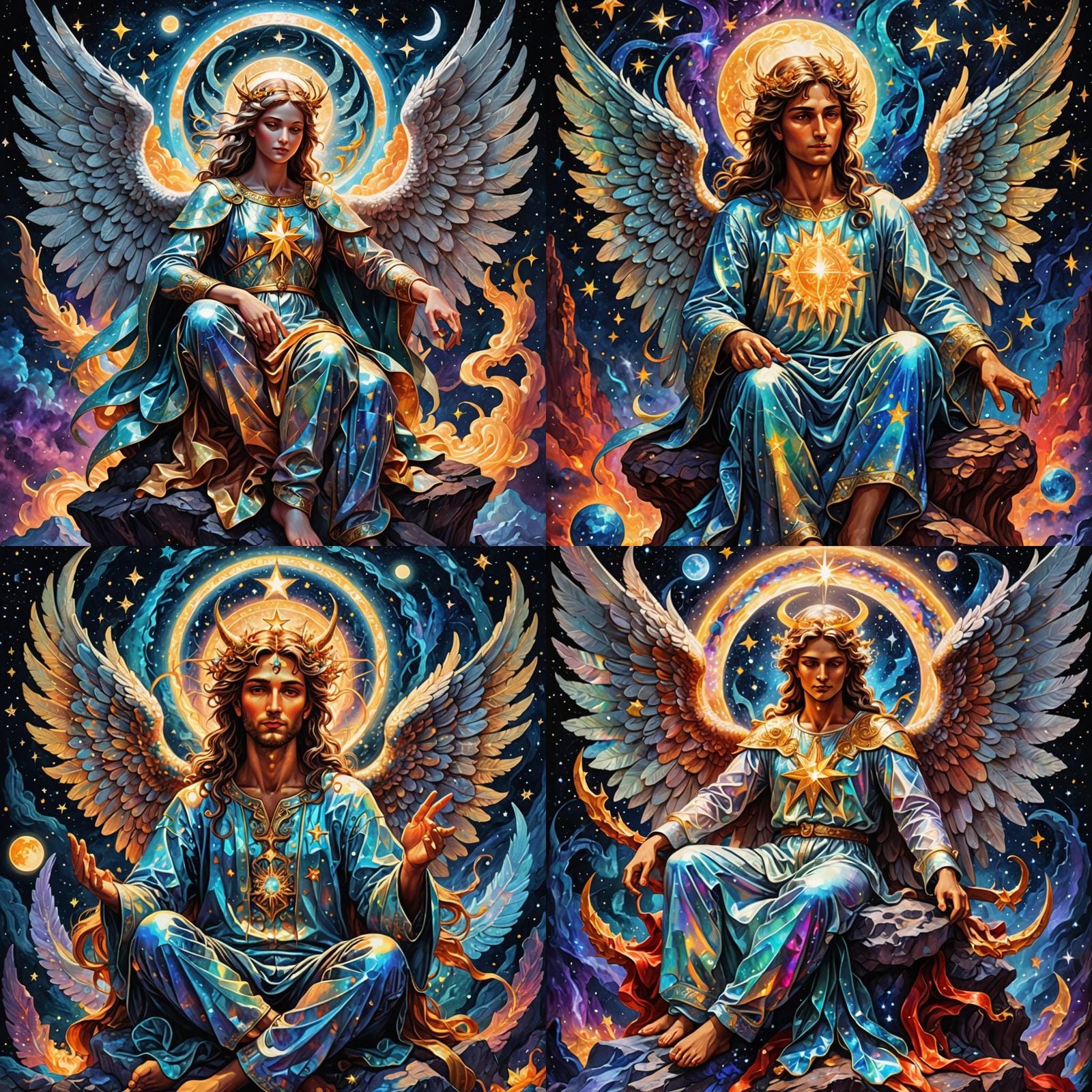 Angelic Victory on a Wishing Star, Astral Illustration