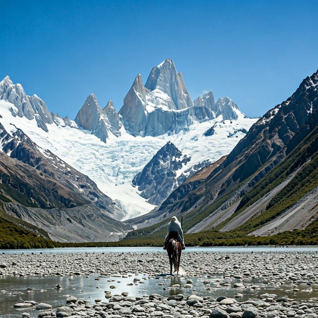New Zealand Mountains: Melting Snow and Unexpected Rider