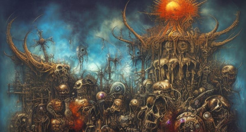 Brutal Death Metal Cover in Chromatic Colors