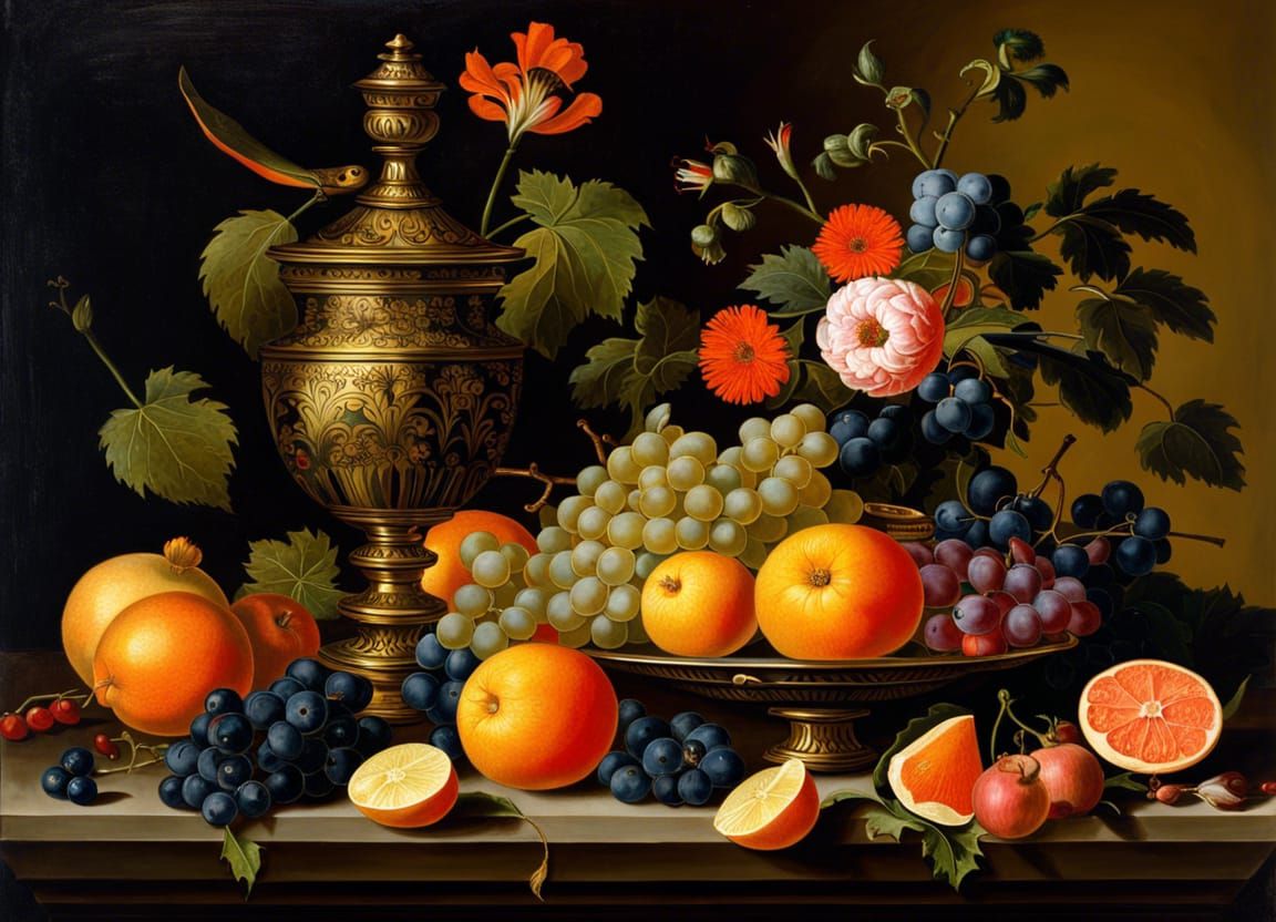 Classic Still Life in Flemish Style