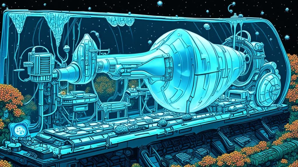 Afrofuturist Sci-Fi Princess in Cryogenic Stasis