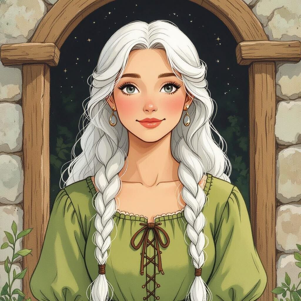 Character in Forest Illustration Style