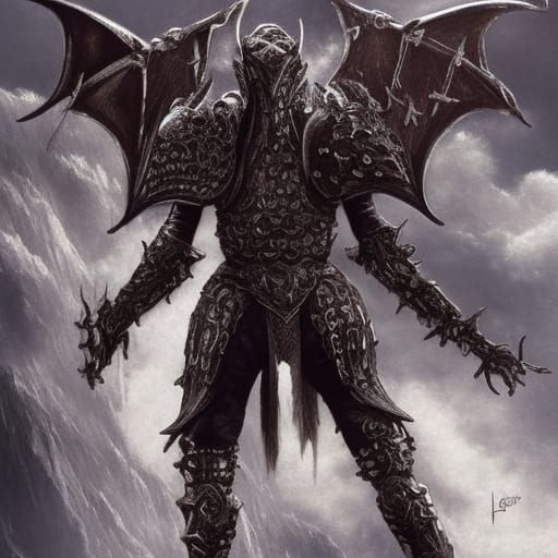 Enchanted Silver Knight Armor Brought to Life by Black Fire