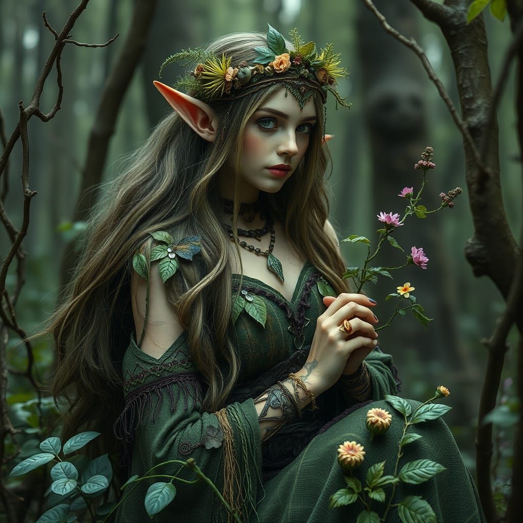 Elven Fantasy with Whimsical Forest Decor