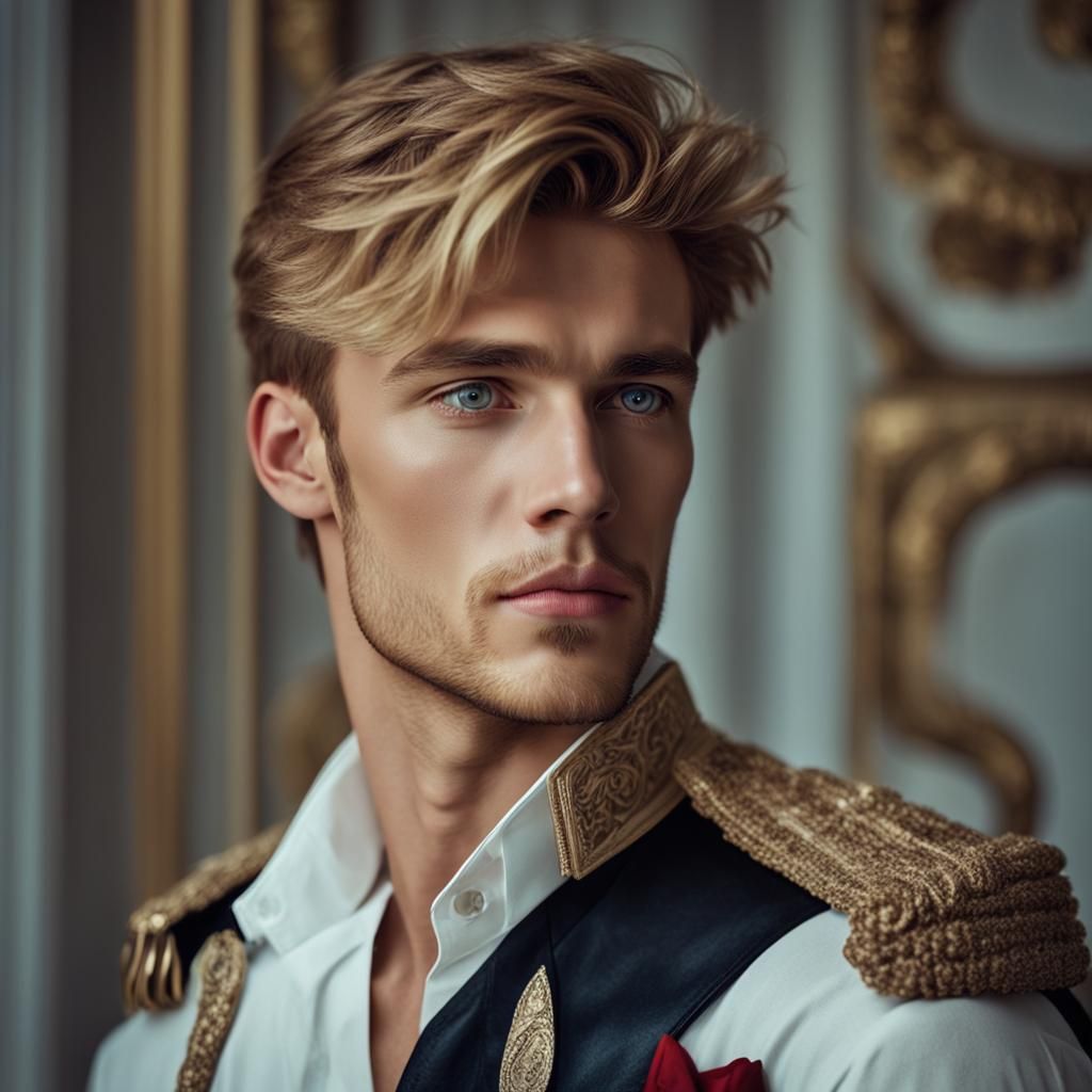 Photo-Quality Portrait of a Handsome Blond Man