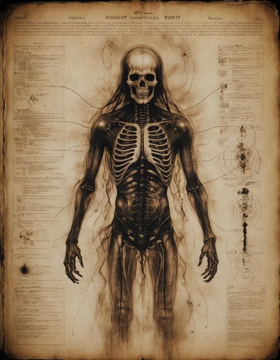 Biomechanical Ghost Diagram on Burned Page