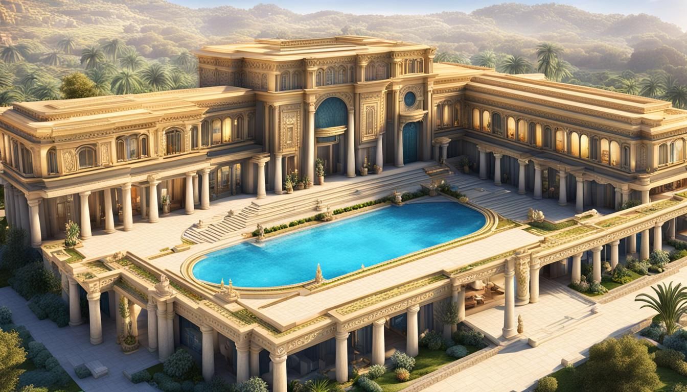 Mega Mansion Interior Inspired by Ancient Civilizations