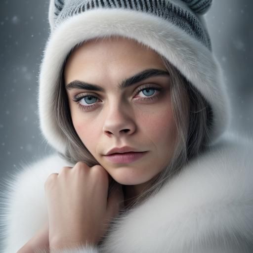 Serene Winter Portrait of a Majestic Beauty