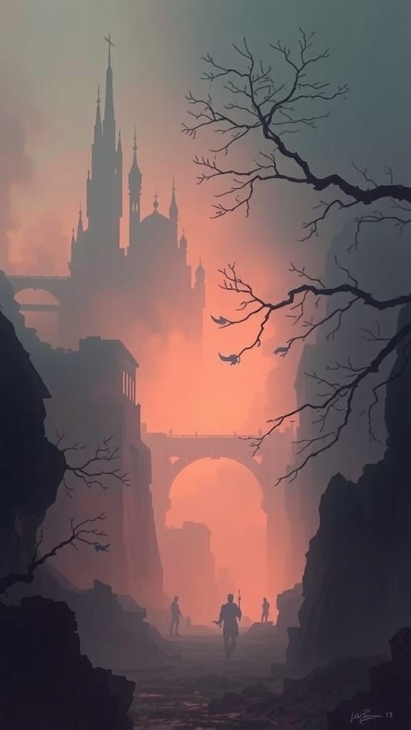 Eerie Mist: Atmospheric Digital Art