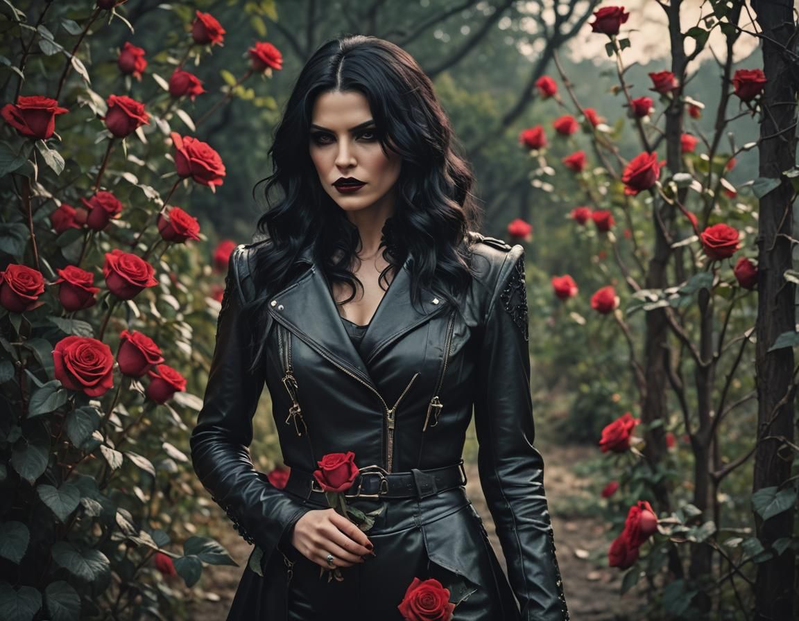 Vampire Woman in Dark Fantasy Style