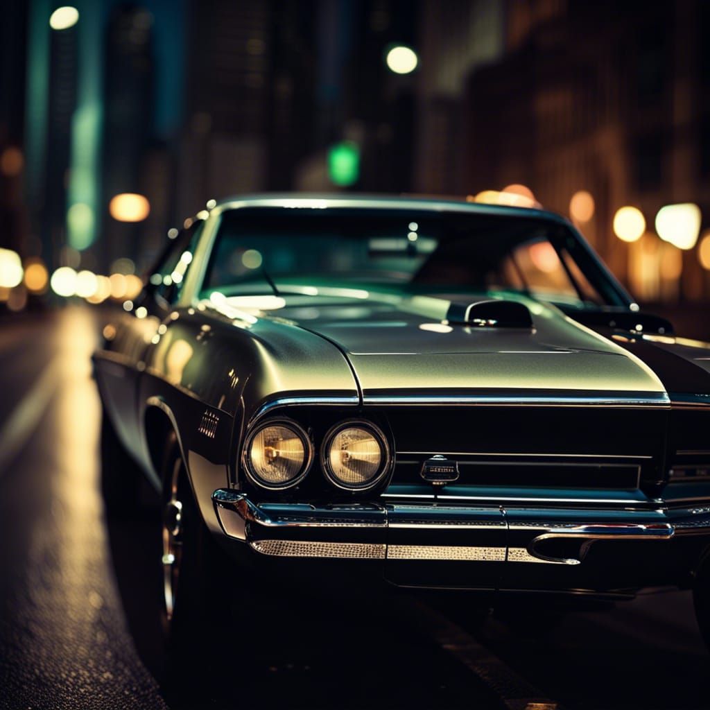 American Muscle Car at Night: Professional Photography