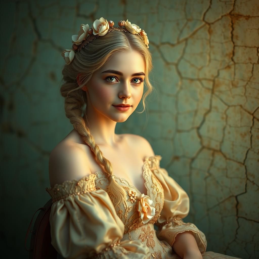 Hyperrealistic 3D Rendering of a Young Maiden