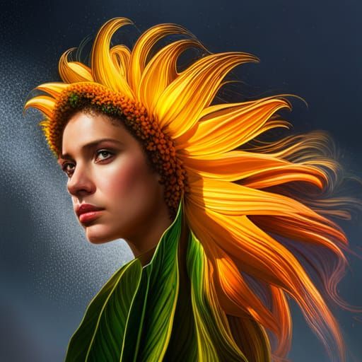 sunflower lady