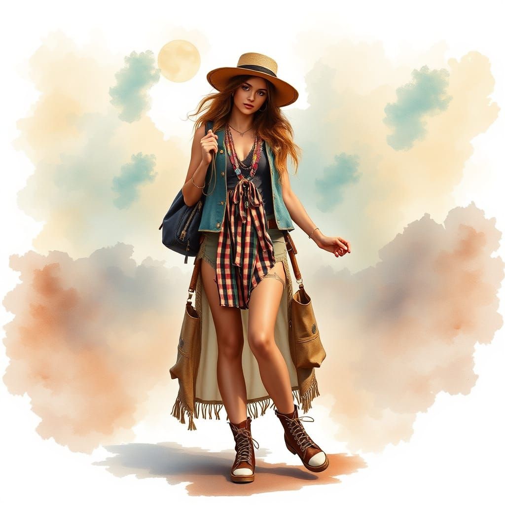 Ethereal Steampunk Goddess with Iridescent Wings and Parasol