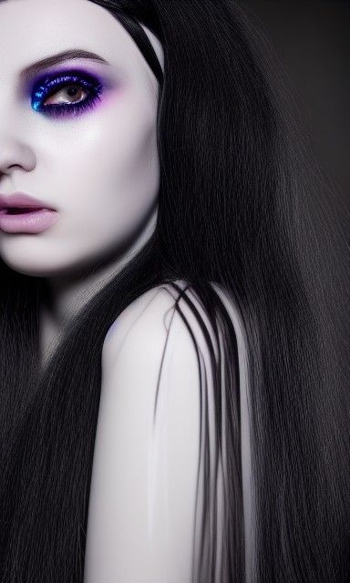 Pearl Angel Portrait in Giger Style