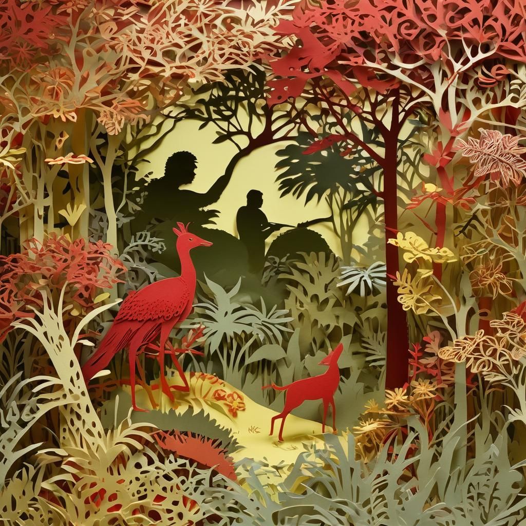 Stylized Paper Cut Jungle Animation in Stop-Motion