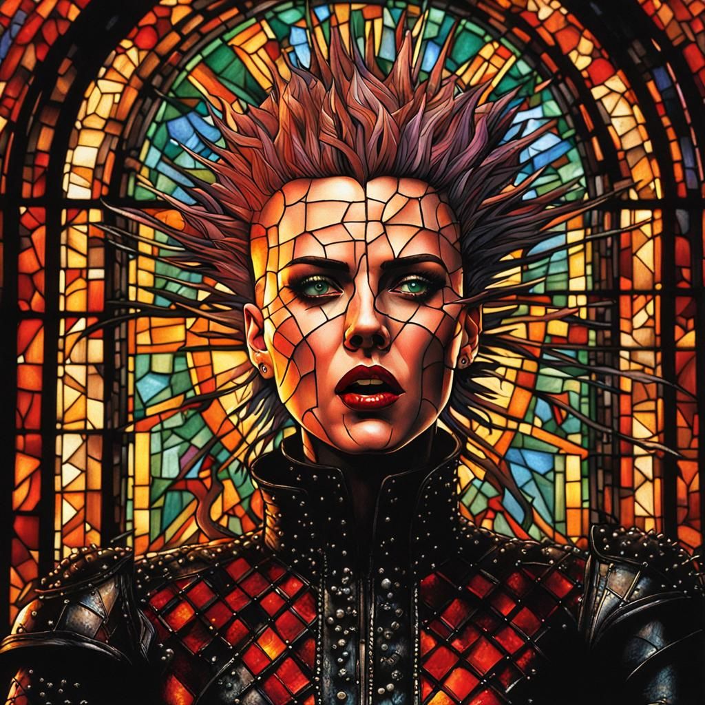 Female Pinhead Screaming Before Hellscape Window