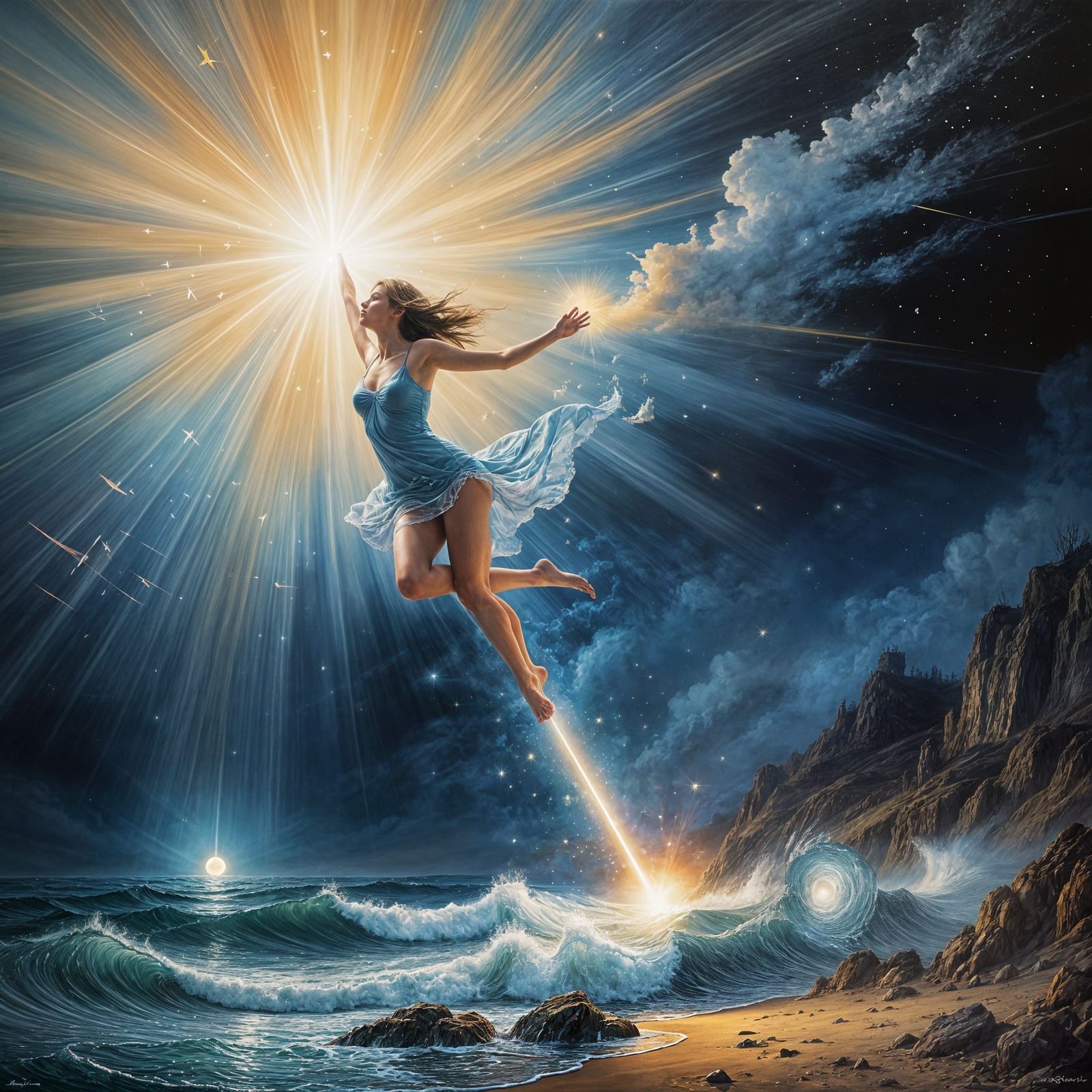 Surreal Dawn of Radiant Light