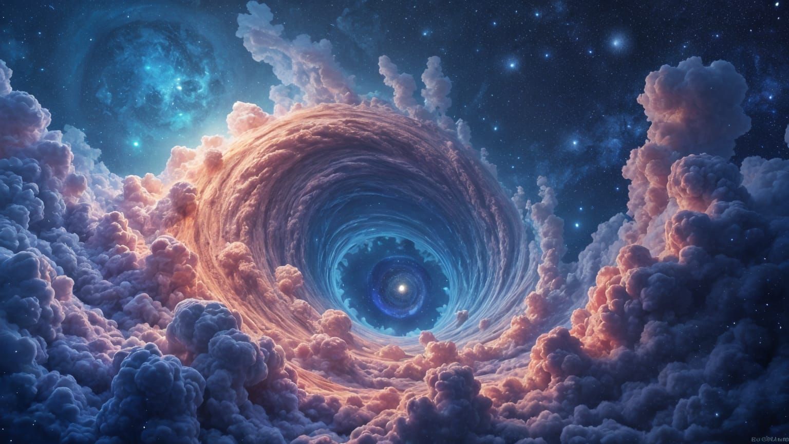 Luminescent Galactic Dreamscape in Space