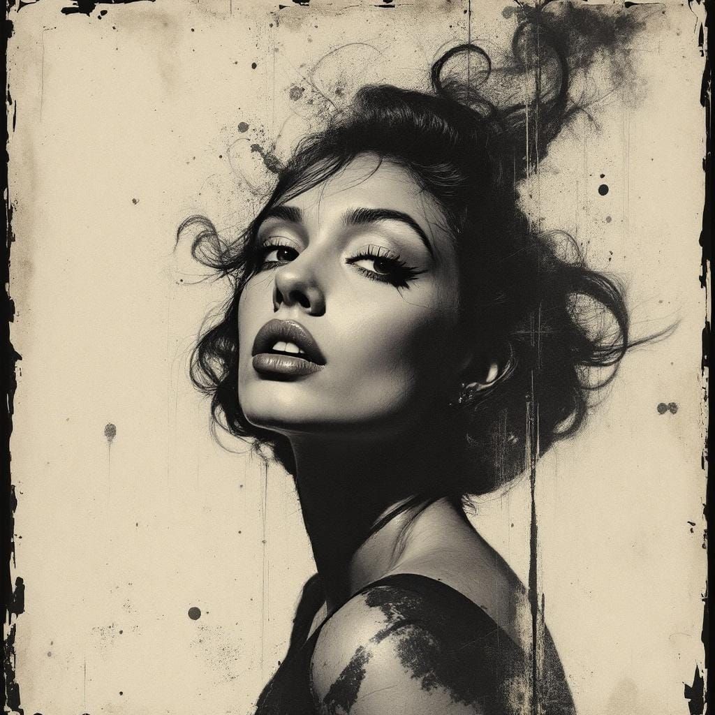 Vintage Pin-Up in Banksy & Penn Style