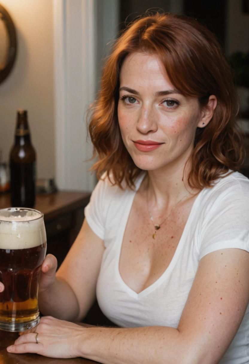 Detective Anne Holowitz at Home, Realistic Portrait