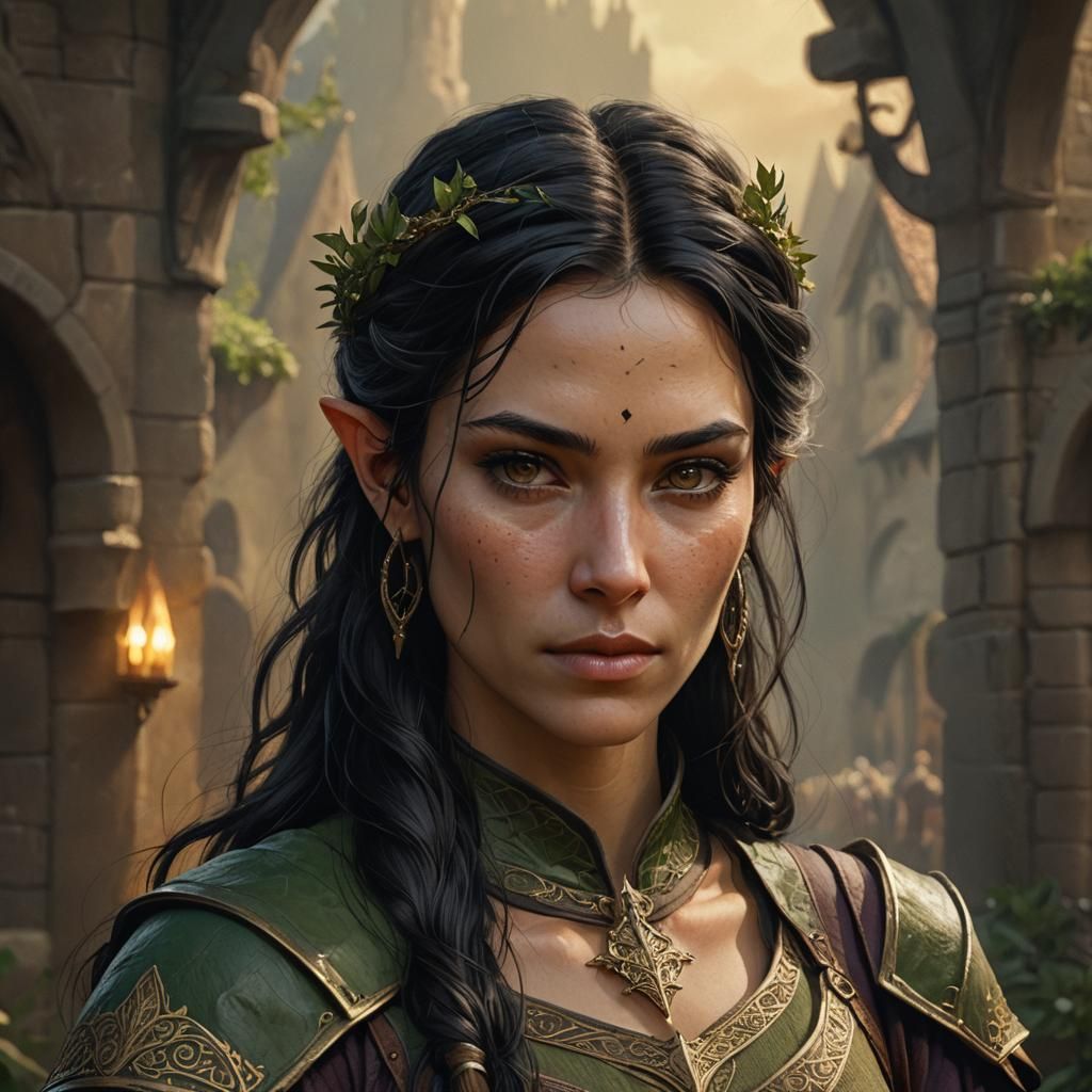 Medieval Peasant Girl Portrait in Fantasy Style