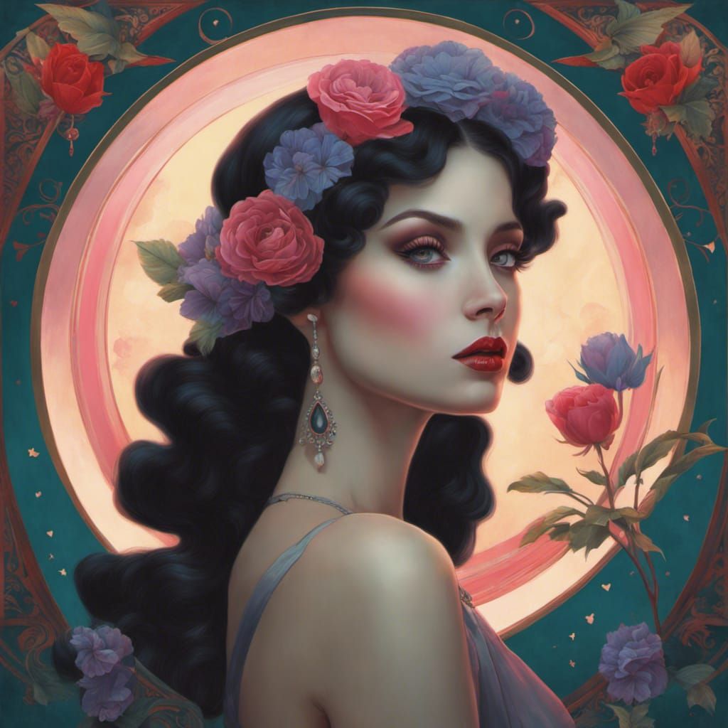 Infatuation: Detailed Risque Portrait in Bagshaw Style