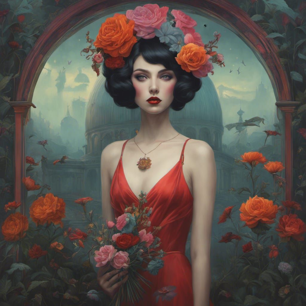 Infatuation: Detailed Portrait in Digital Art Style