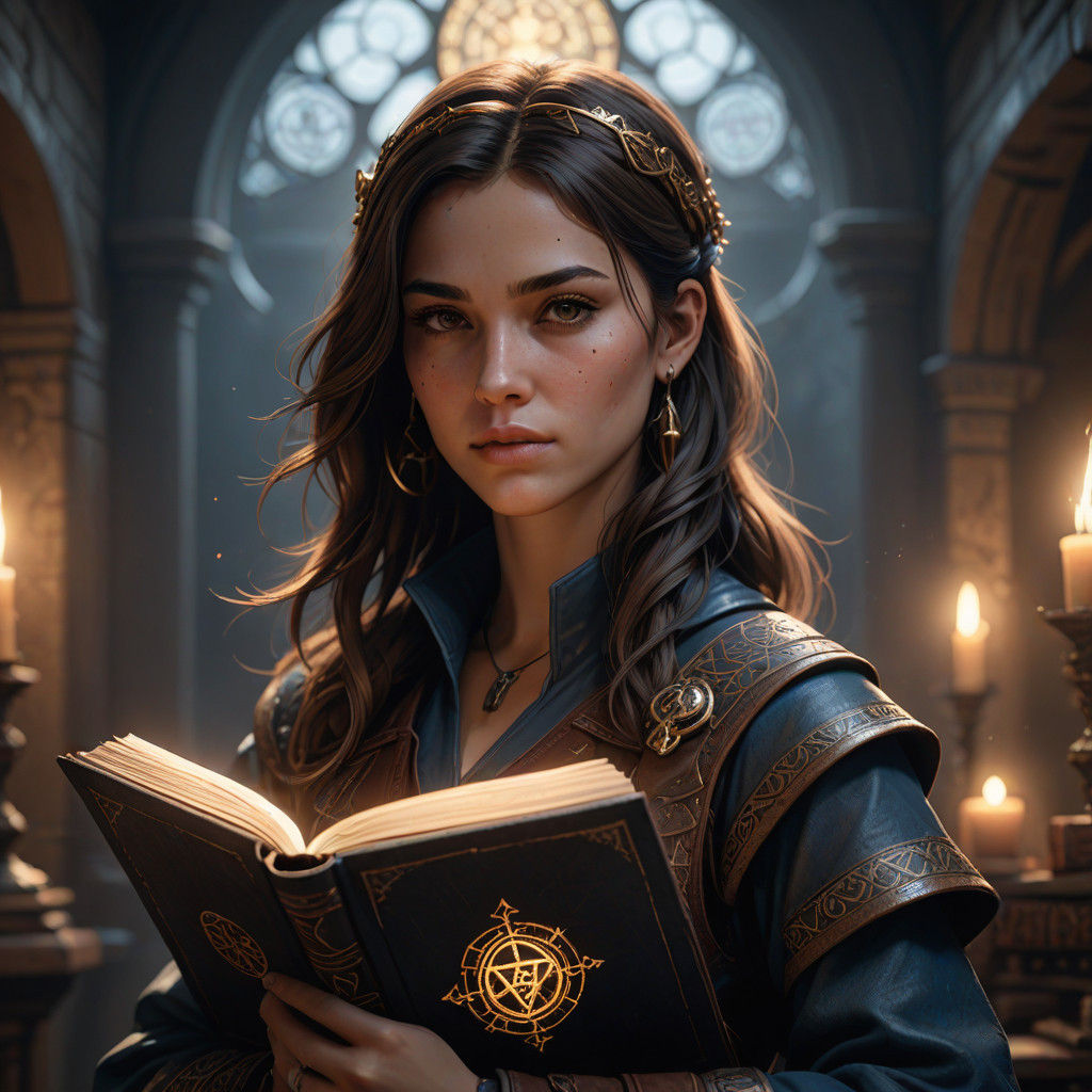 Enchanted Scholar in Greg Rutkowski's Style