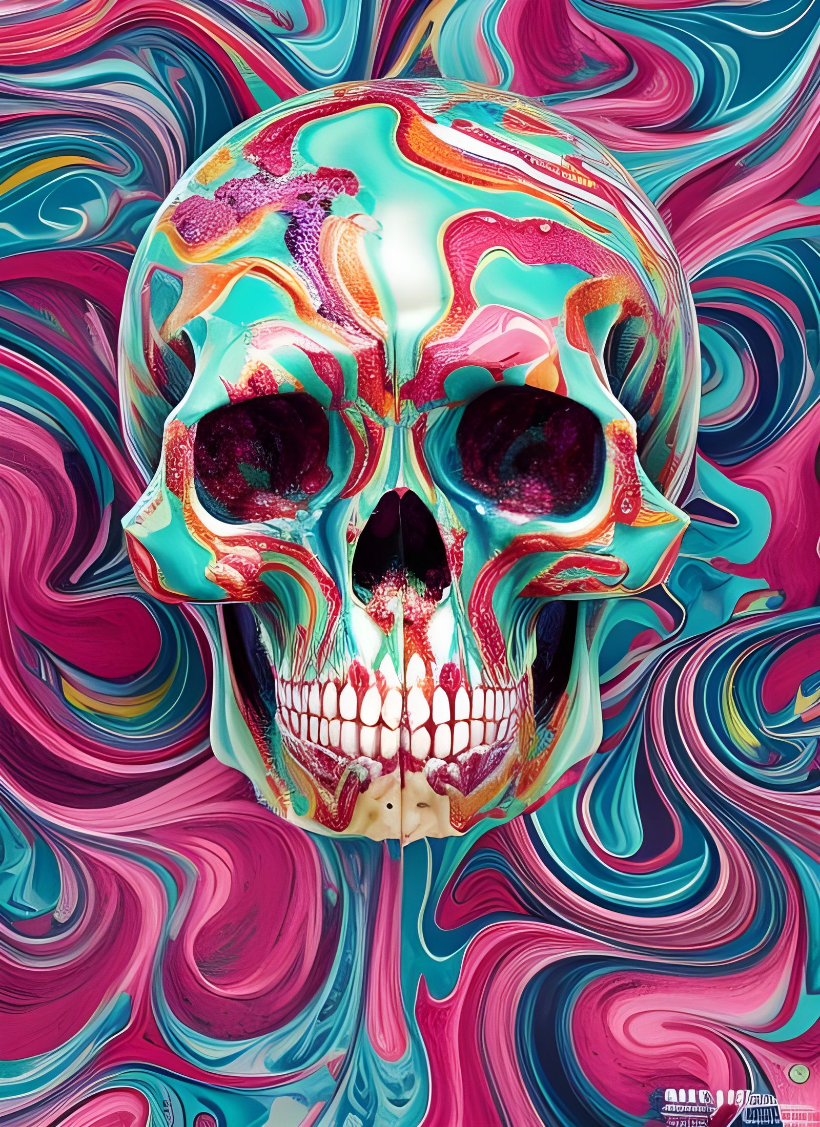 Cotton Candy Skull