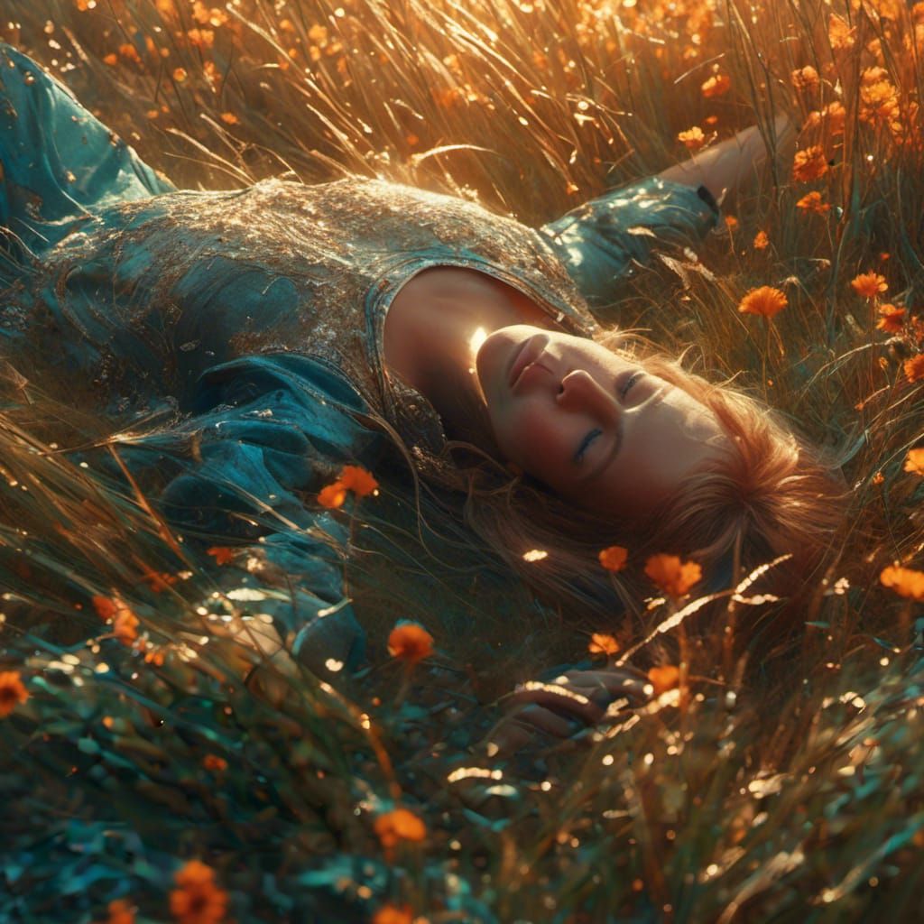 Expressive Oil Painting of a Person in Pieces