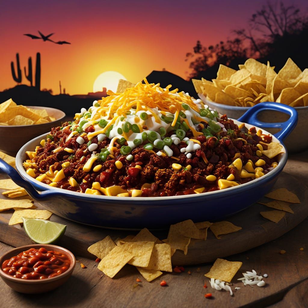 Vibrant Frito Pie Masterpiece in Pop Art Style