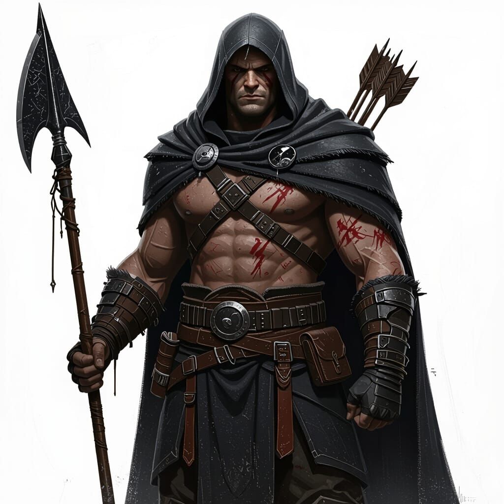 Cinder Seal Hunter in Dark Fantasy Style