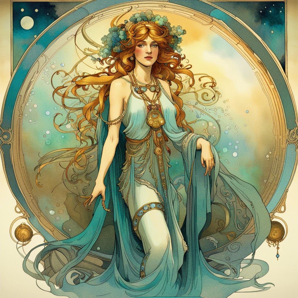 Zodiac Sign Cancer| Ink Painting